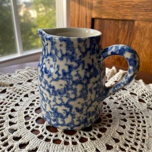 Vintage Workshop by Gerald E Henn Ceramic Creamer Pitcher Blue & White